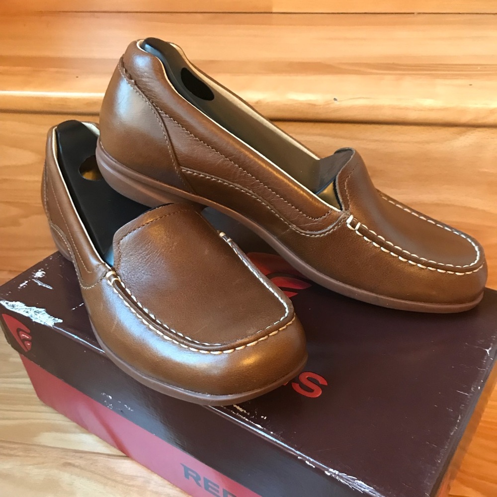 Red wings leather upper loafers shoes size 7:5
